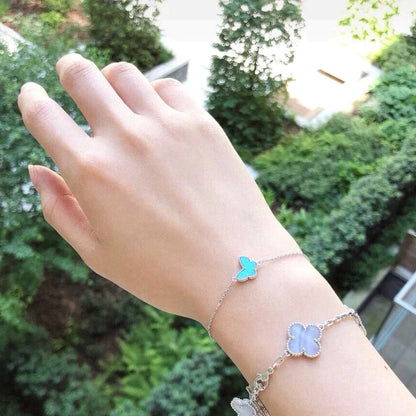 [⭐Renara]BUTTERFLY TURQUOISE BUTTERFLY BRACELET SILVER