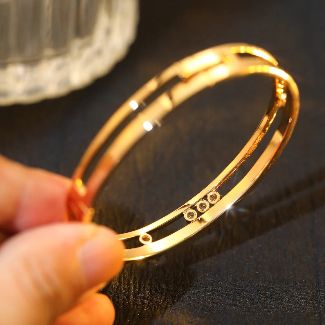 [⭐Renara]Move Romane Diamond Bangle Bracelet