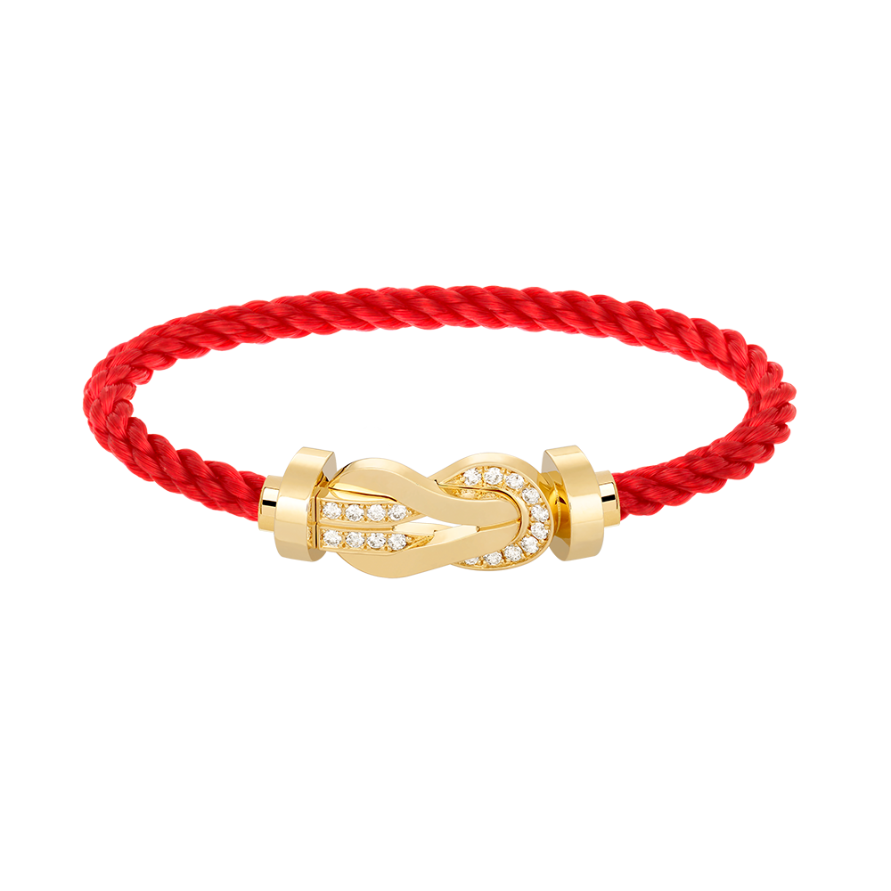 [⭐Renara]CHANCE LARGE 8 FIGURE BUCKLE HALF DIAMOND BRACELET GOLD