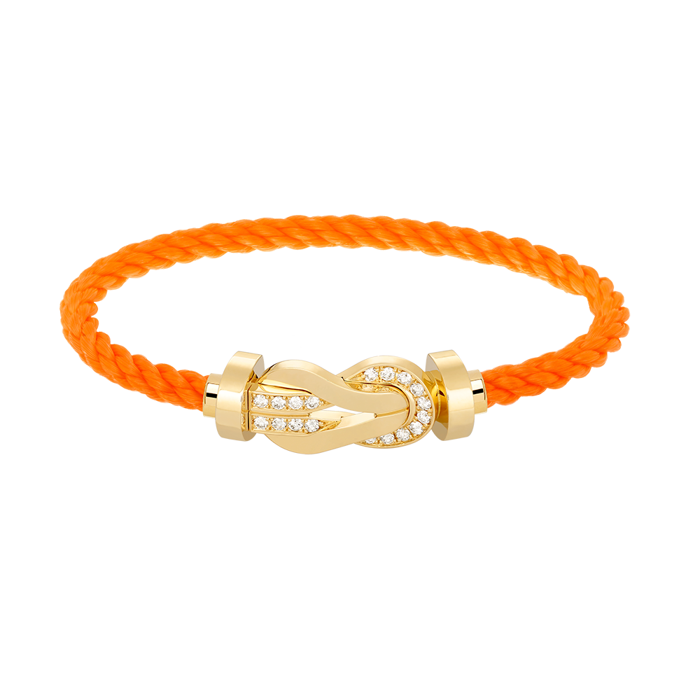 [⭐Renara]CHANCE LARGE 8 FIGURE BUCKLE HALF DIAMOND BRACELET GOLD