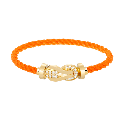 [⭐Renara]CHANCE LARGE 8 FIGURE BUCKLE HALF DIAMOND BRACELET GOLD