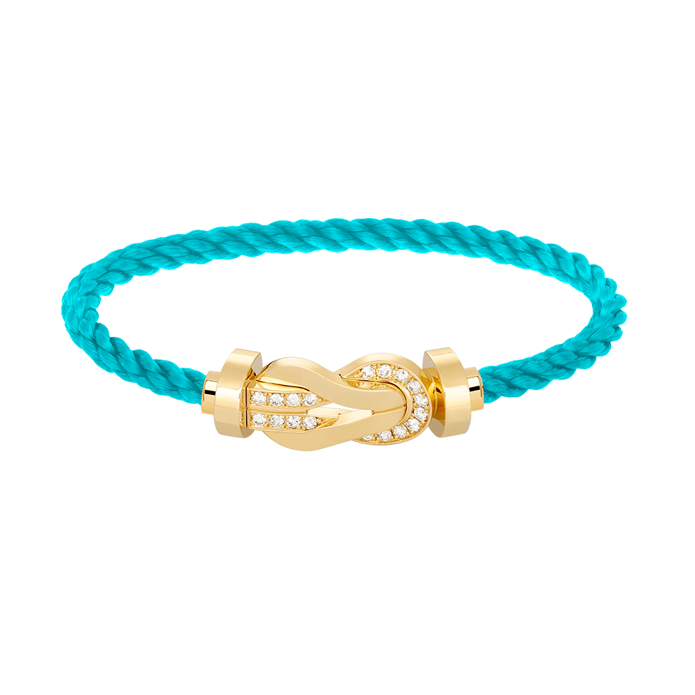 [⭐Renara]CHANCE LARGE 8 FIGURE BUCKLE HALF DIAMOND BRACELET GOLD