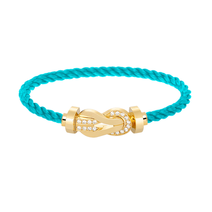 [⭐Renara]CHANCE LARGE 8 FIGURE BUCKLE HALF DIAMOND BRACELET GOLD