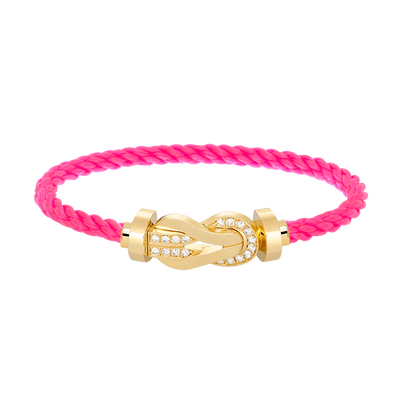 [⭐Renara]CHANCE LARGE 8 FIGURE BUCKLE HALF DIAMOND BRACELET GOLD
