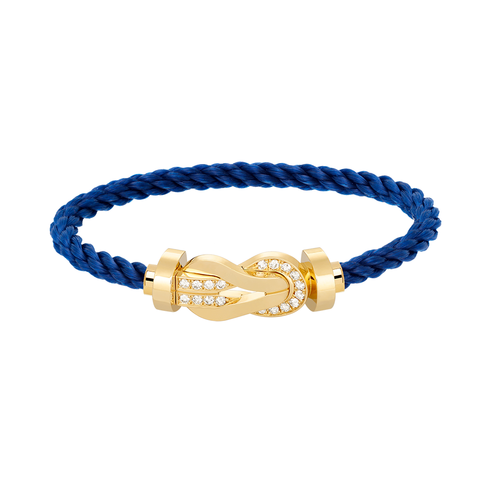 [⭐Renara]CHANCE LARGE 8 FIGURE BUCKLE HALF DIAMOND BRACELET GOLD