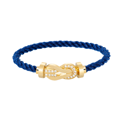[⭐Renara]CHANCE LARGE 8 FIGURE BUCKLE HALF DIAMOND BRACELET GOLD