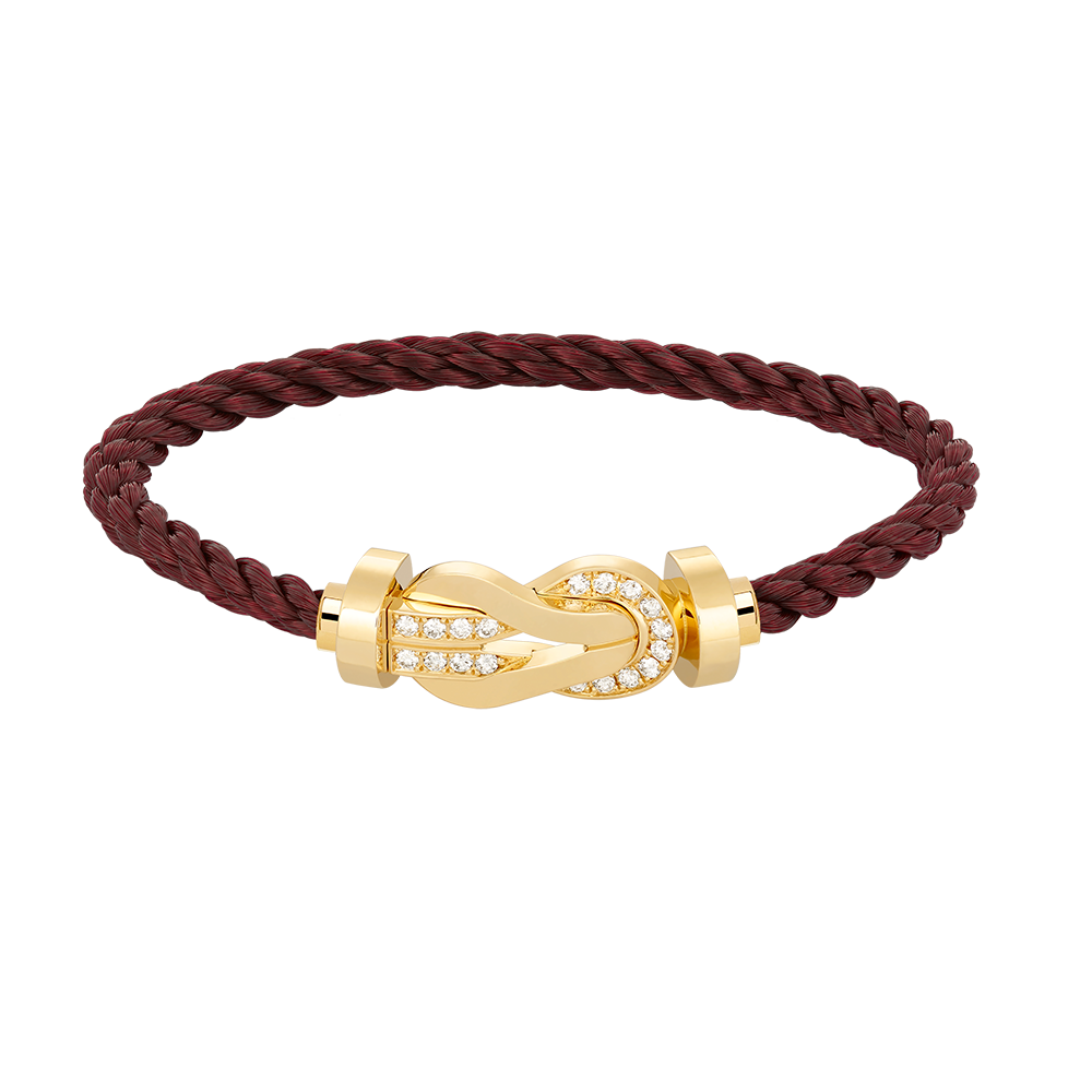 [⭐Renara]CHANCE LARGE 8 FIGURE BUCKLE HALF DIAMOND BRACELET GOLD
