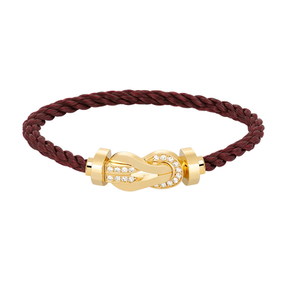 [⭐Renara]CHANCE LARGE 8 FIGURE BUCKLE HALF DIAMOND BRACELET GOLD