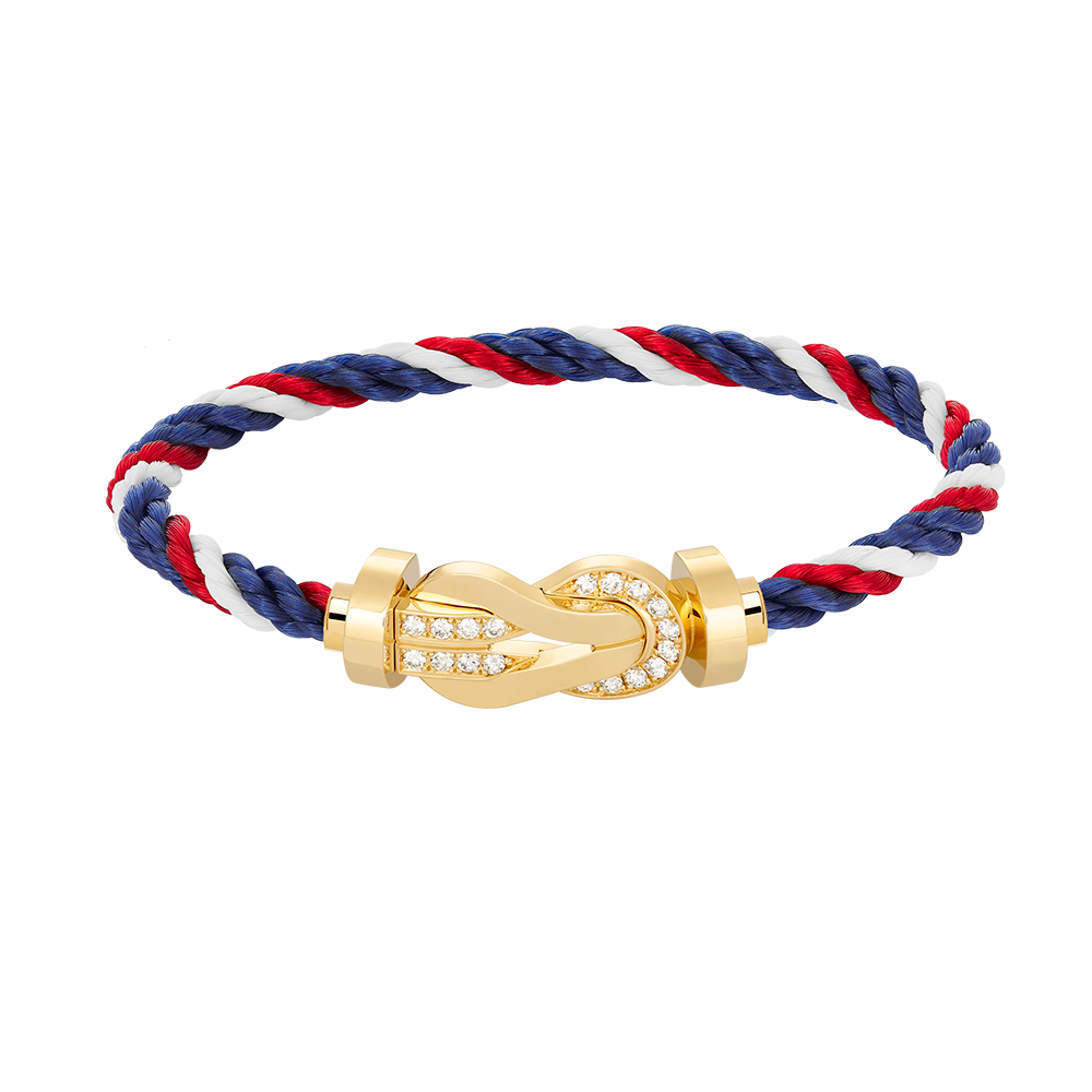 [⭐Renara]CHANCE LARGE 8 FIGURE BUCKLE HALF DIAMOND BRACELET GOLD