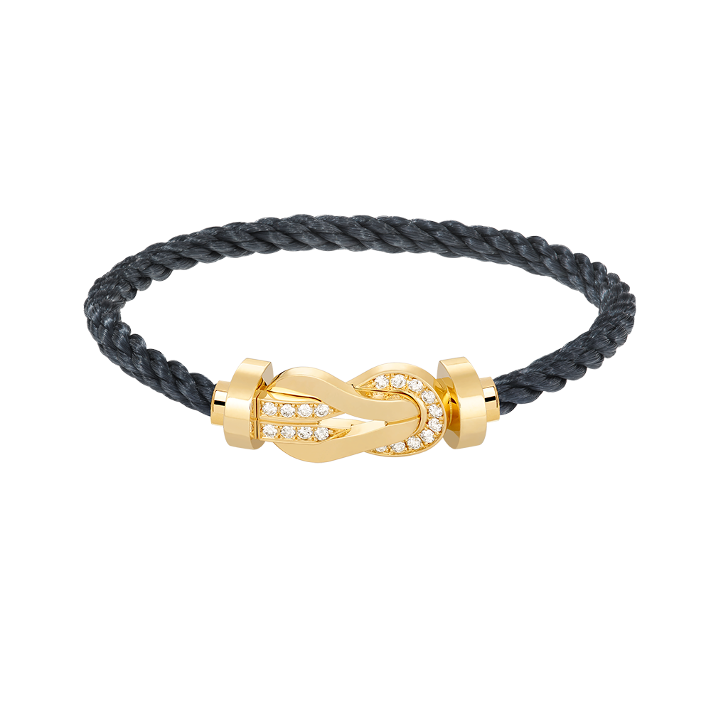 [⭐Renara]CHANCE LARGE 8 FIGURE BUCKLE HALF DIAMOND BRACELET GOLD