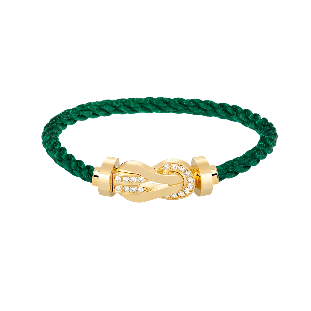[⭐Renara]CHANCE LARGE 8 FIGURE BUCKLE HALF DIAMOND BRACELET GOLD
