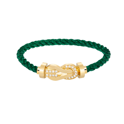 [⭐Renara]CHANCE LARGE 8 FIGURE BUCKLE HALF DIAMOND BRACELET GOLD