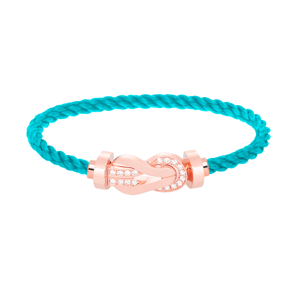 [⭐Renara]CHANCE LARGE 8 FIGURE BUCKLE HALF DIAMOND BRACELET ROSE GOLD