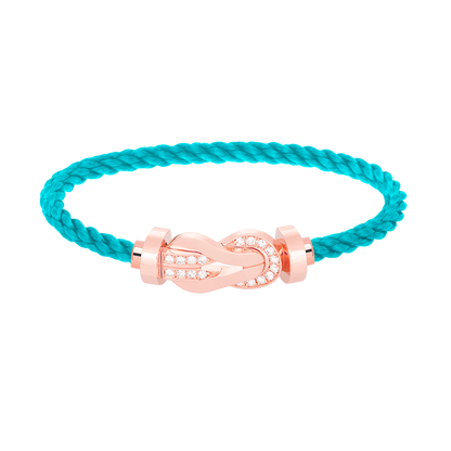 [⭐Renara]CHANCE LARGE 8 FIGURE BUCKLE HALF DIAMOND BRACELET ROSE GOLD