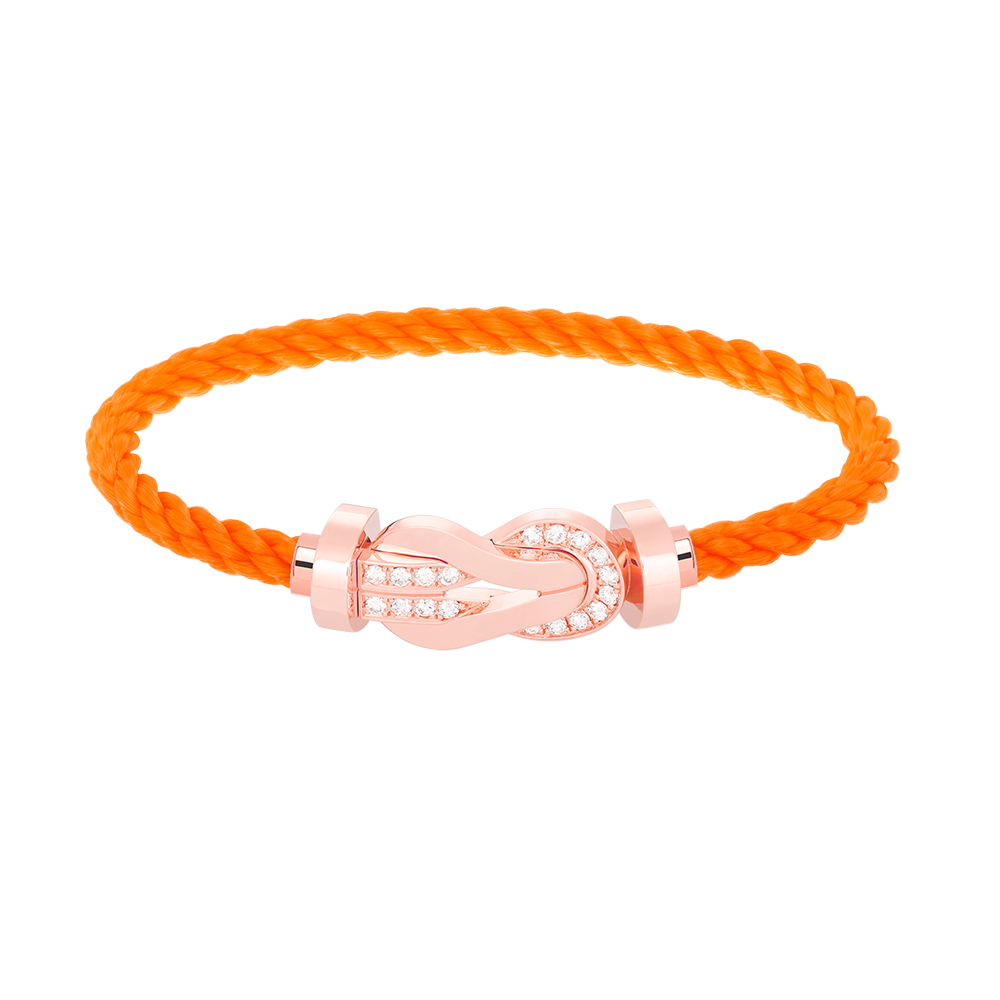[⭐Renara]CHANCE LARGE 8 FIGURE BUCKLE HALF DIAMOND BRACELET ROSE GOLD