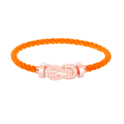 [⭐Renara]CHANCE LARGE 8 FIGURE BUCKLE HALF DIAMOND BRACELET ROSE GOLD