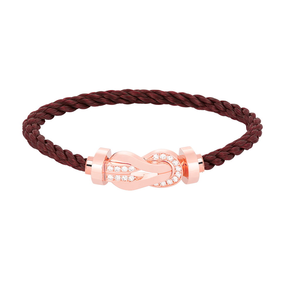[⭐Renara]CHANCE LARGE 8 FIGURE BUCKLE HALF DIAMOND BRACELET ROSE GOLD