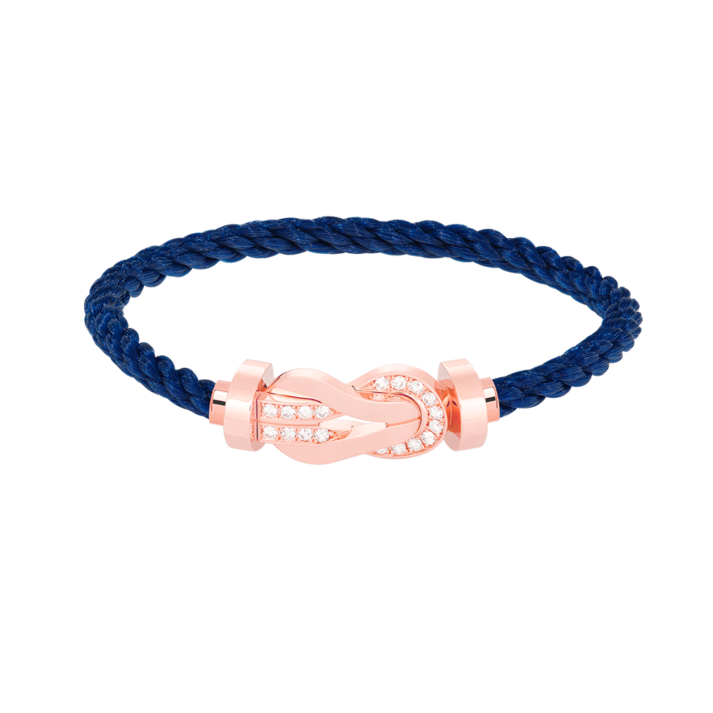 [⭐Renara]CHANCE LARGE 8 FIGURE BUCKLE HALF DIAMOND BRACELET ROSE GOLD