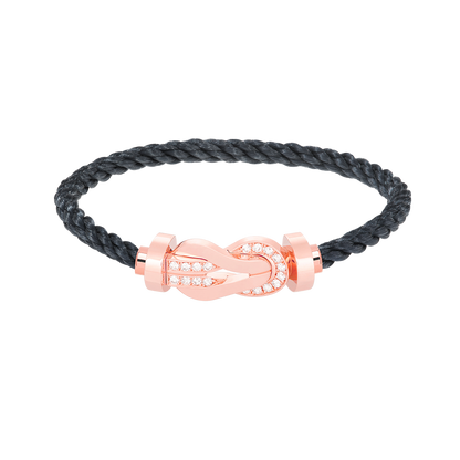 [⭐Renara]CHANCE LARGE 8 FIGURE BUCKLE HALF DIAMOND BRACELET ROSE GOLD