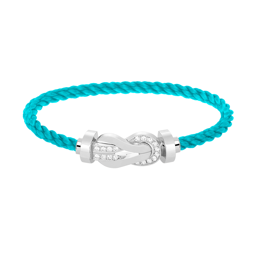 [⭐Renara]CHANCE LARGE 8 FIGURE BUCKLE HALF DIAMOND BRACELET SILVER
