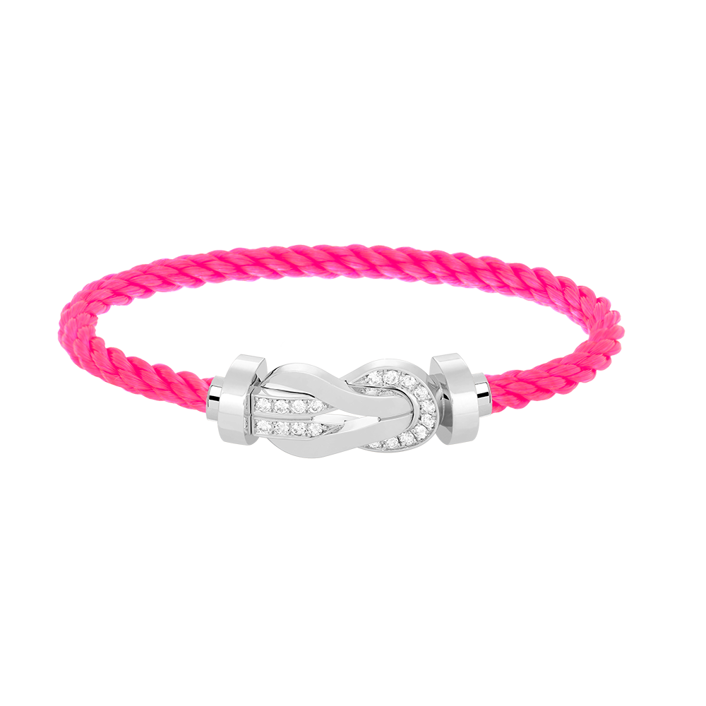 [⭐Renara]CHANCE LARGE 8 FIGURE BUCKLE HALF DIAMOND BRACELET SILVER