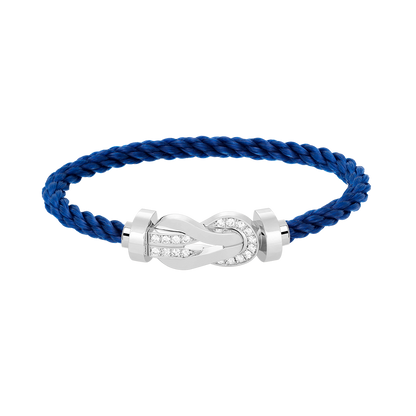 [⭐Renara]CHANCE LARGE 8 FIGURE BUCKLE HALF DIAMOND BRACELET SILVER