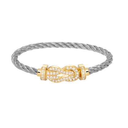 [⭐Renara]CHANCE LARGE 8 FIGURE BUCKLE FULLDIAMOND BRACELET GOLD
