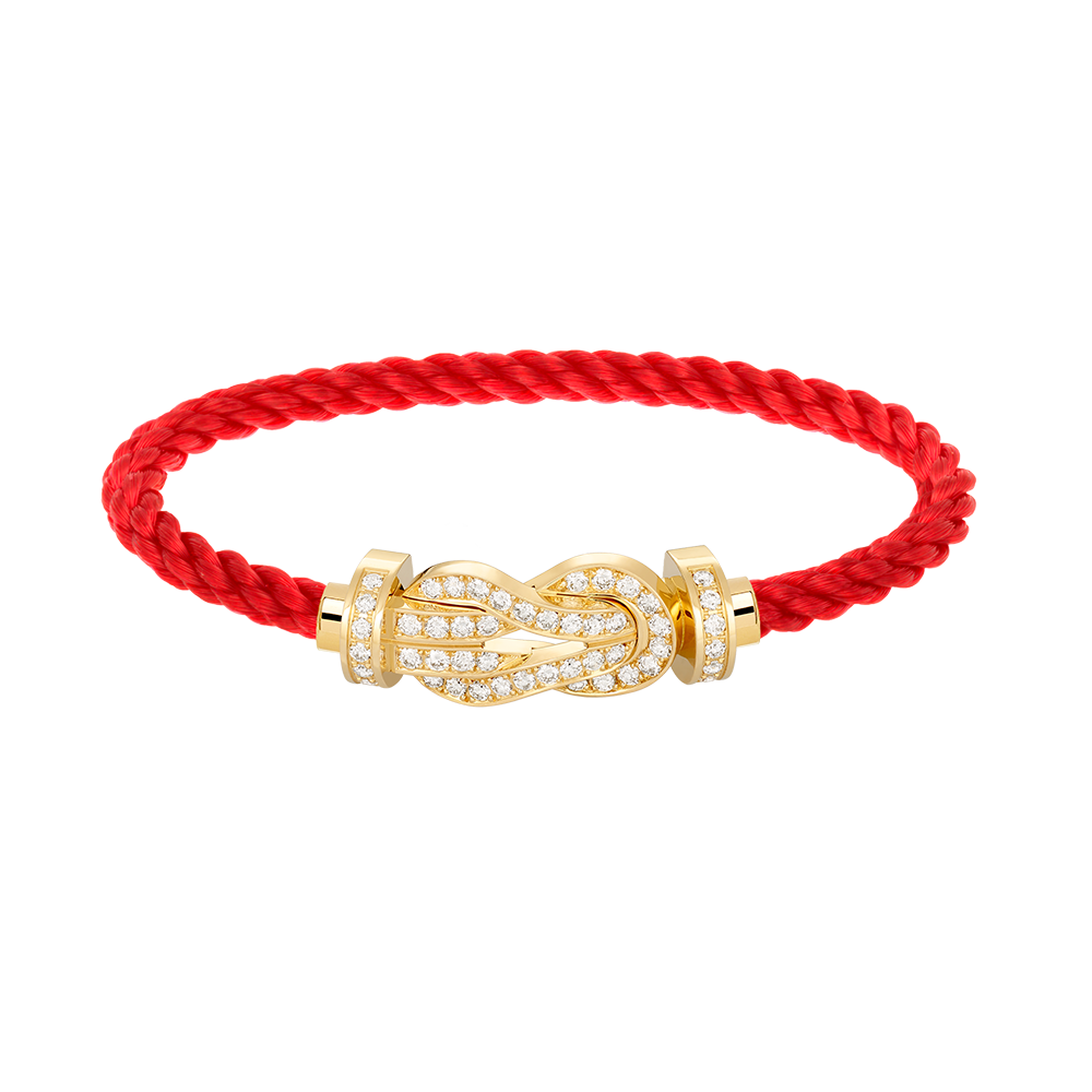 [⭐Renara]CHANCE LARGE 8 FIGURE BUCKLE FULLDIAMOND BRACELET GOLD