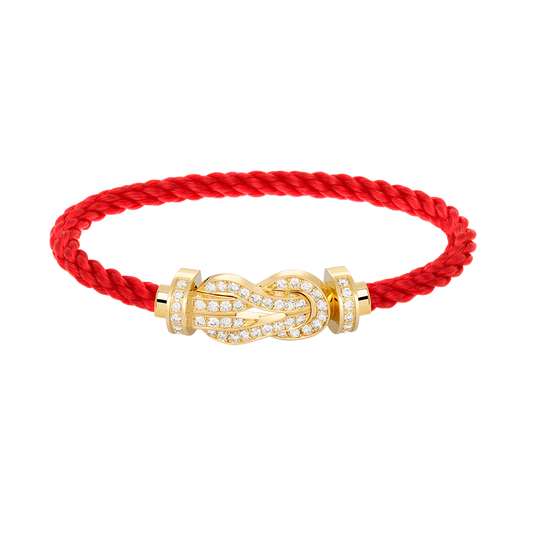 [⭐Renara]CHANCE LARGE 8 FIGURE BUCKLE FULLDIAMOND BRACELET GOLD