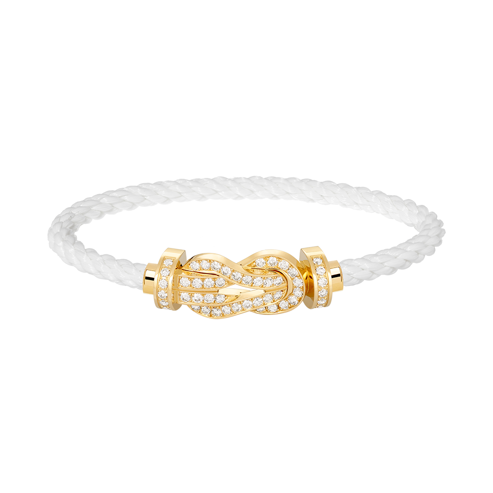[⭐Renara]CHANCE LARGE 8 FIGURE BUCKLE FULLDIAMOND BRACELET GOLD