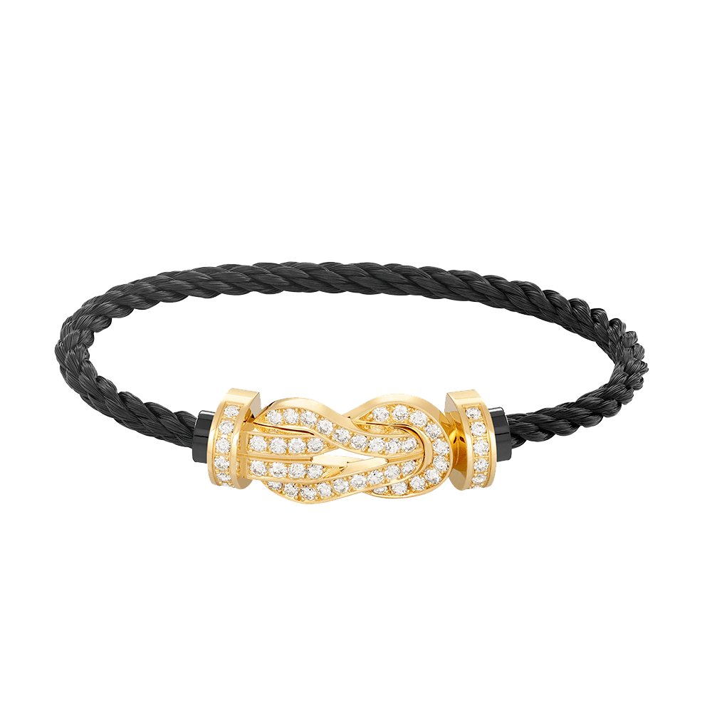 [⭐Renara]CHANCE LARGE 8 FIGURE BUCKLE FULLDIAMOND BRACELET GOLD