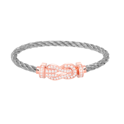 [⭐Renara]CHANCE LARGE 8 FIGURE BUCKLE FULL DIAMOND BRACELET ROSE GOLD