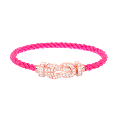 [⭐Renara]CHANCE LARGE 8 FIGURE BUCKLE FULL DIAMOND BRACELET ROSE GOLD