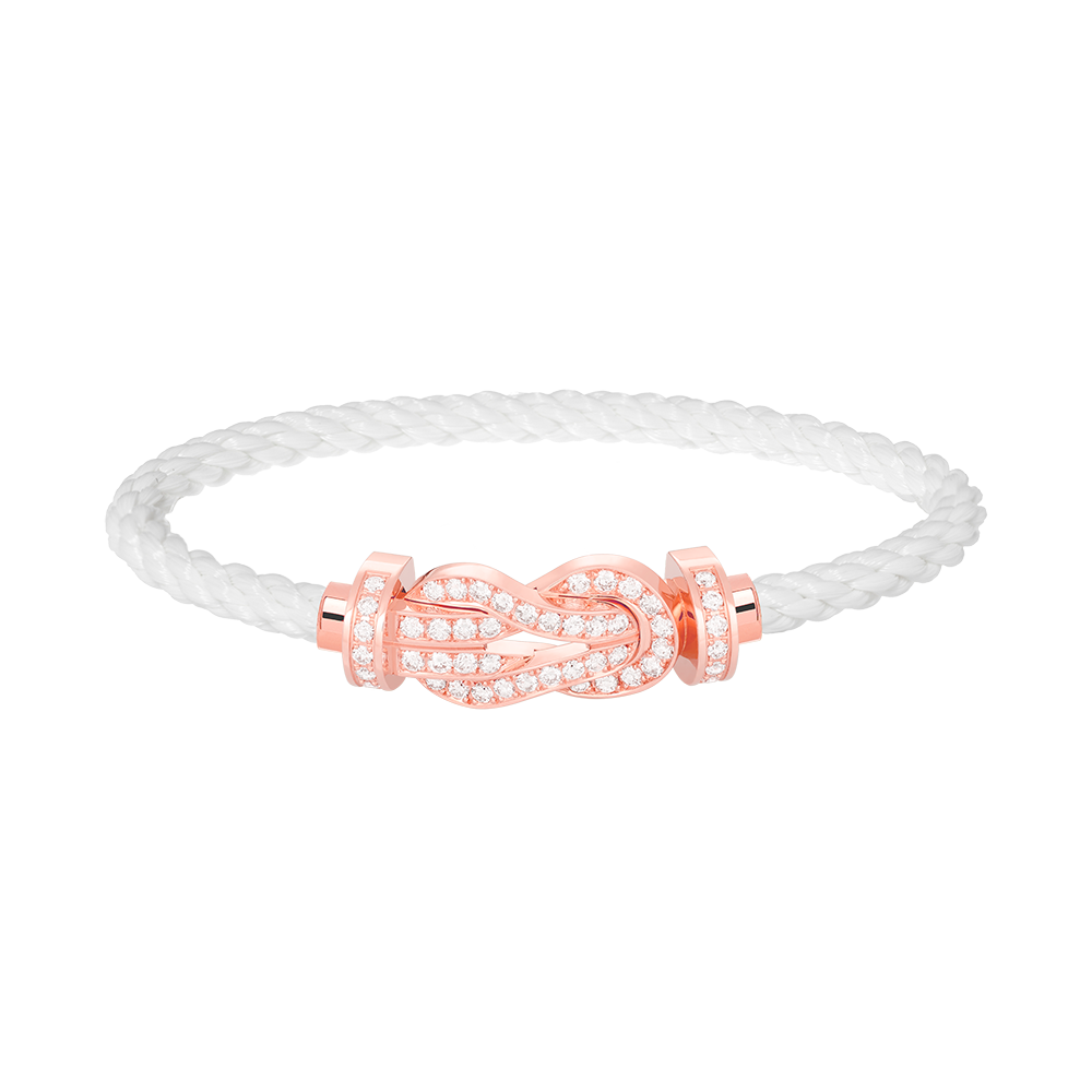 [⭐Renara]CHANCE LARGE 8 FIGURE BUCKLE FULL DIAMOND BRACELET ROSE GOLD