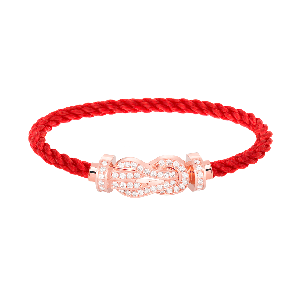 [⭐Renara]CHANCE LARGE 8 FIGURE BUCKLE FULL DIAMOND BRACELET ROSE GOLD