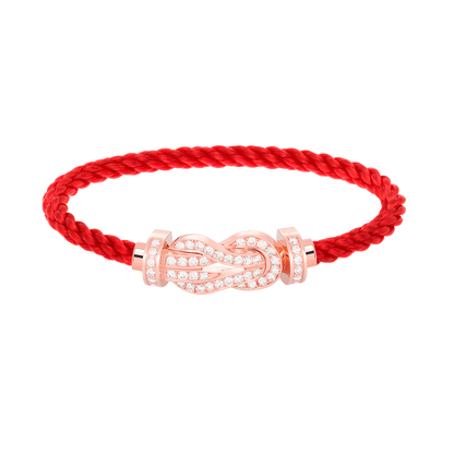 [⭐Renara]CHANCE LARGE 8 FIGURE BUCKLE FULL DIAMOND BRACELET ROSE GOLD