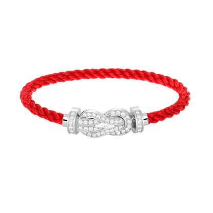 [⭐Renara]CHANCE LARGE 8 FIGURE BUCKLE FULL DIAMOND BRACELET SILVER