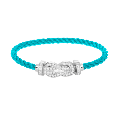 [⭐Renara]CHANCE LARGE 8 FIGURE BUCKLE FULL DIAMOND BRACELET SILVER