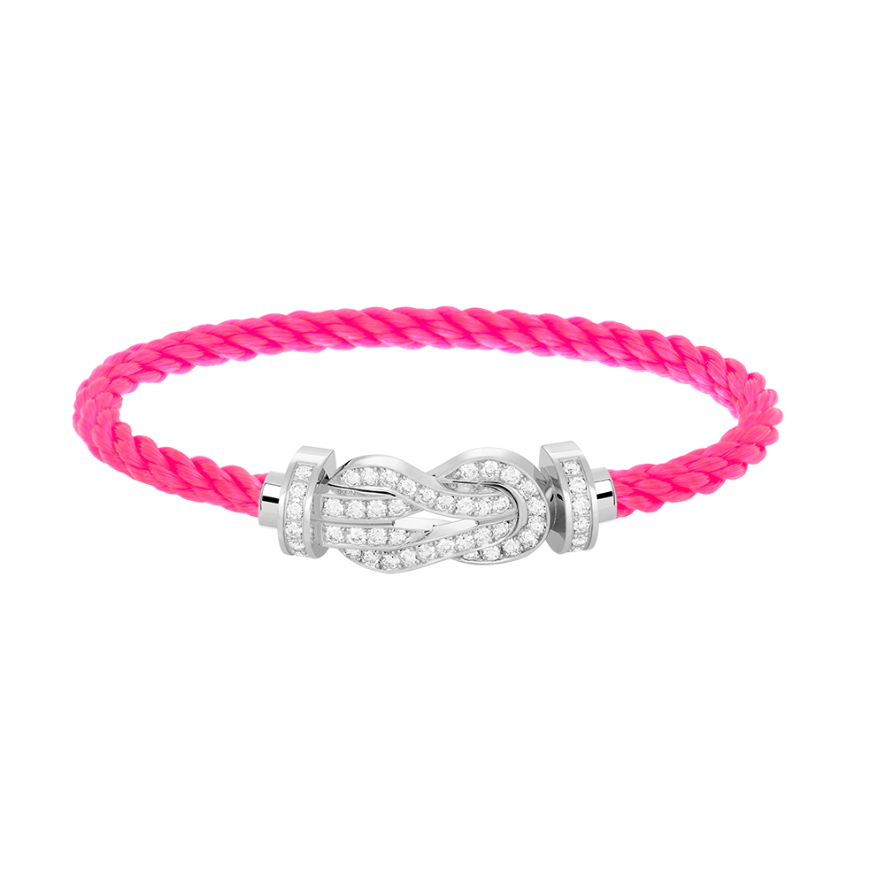 [⭐Renara]CHANCE LARGE 8 FIGURE BUCKLE FULL DIAMOND BRACELET SILVER