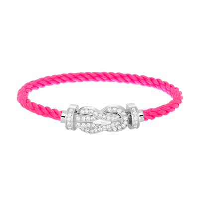 [⭐Renara]CHANCE LARGE 8 FIGURE BUCKLE FULL DIAMOND BRACELET SILVER