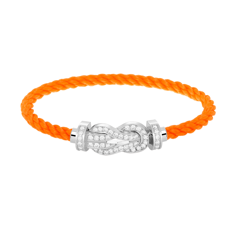 [⭐Renara]CHANCE LARGE 8 FIGURE BUCKLE FULL DIAMOND BRACELET SILVER