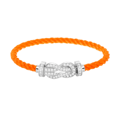[⭐Renara]CHANCE LARGE 8 FIGURE BUCKLE FULL DIAMOND BRACELET SILVER