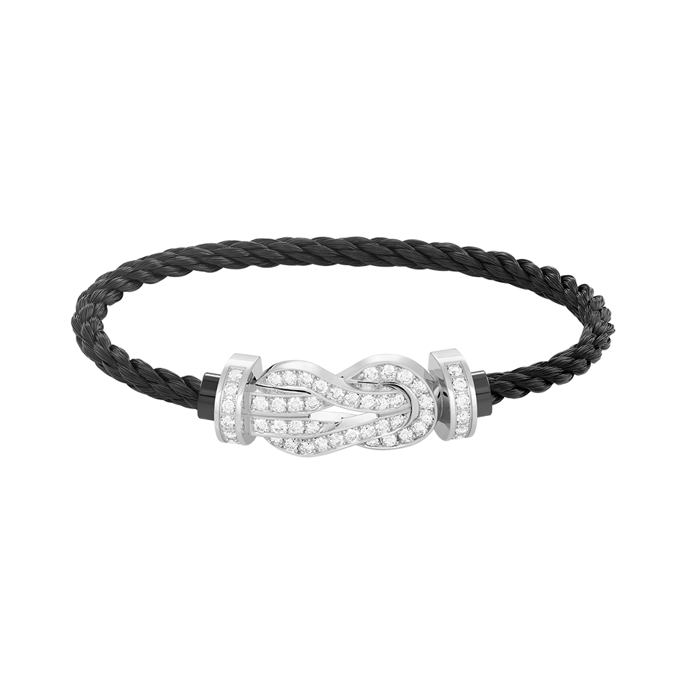 [⭐Renara]CHANCE LARGE 8 FIGURE BUCKLE FULL DIAMOND BRACELET SILVER