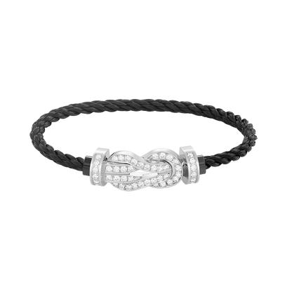 [⭐Renara]CHANCE LARGE 8 FIGURE BUCKLE FULL DIAMOND BRACELET SILVER