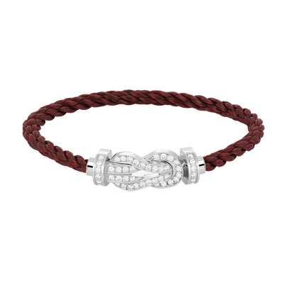 [⭐Renara]CHANCE LARGE 8 FIGURE BUCKLE FULL DIAMOND BRACELET SILVER