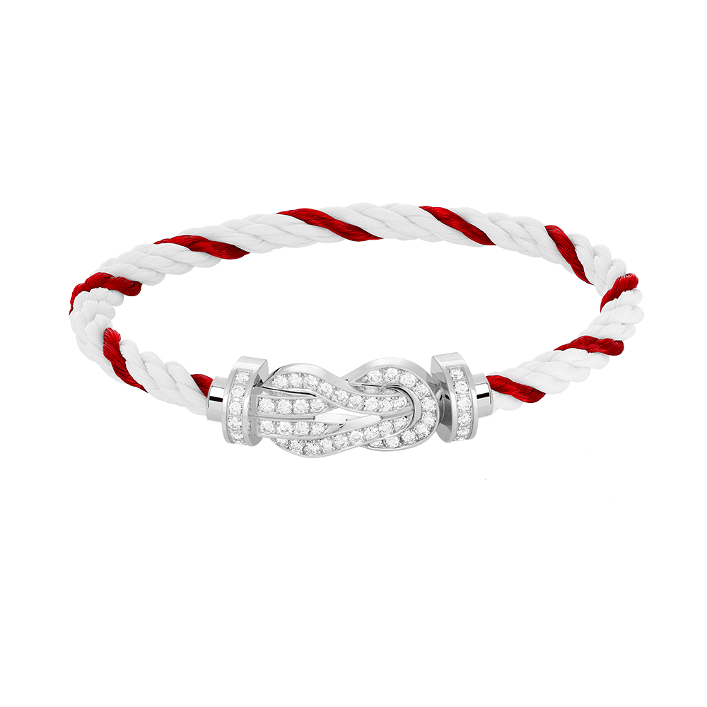 [⭐Renara]CHANCE LARGE 8 FIGURE BUCKLE FULL DIAMOND BRACELET SILVER