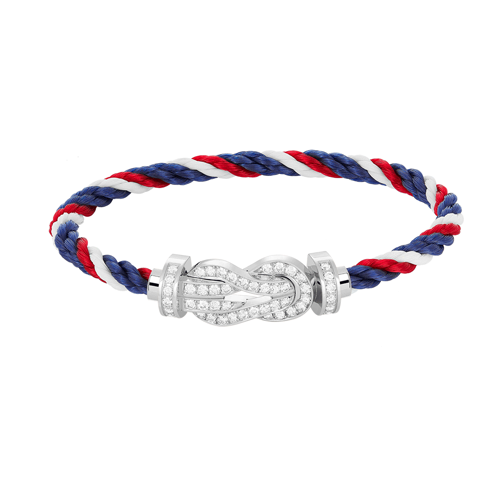 [⭐Renara]CHANCE LARGE 8 FIGURE BUCKLE FULL DIAMOND BRACELET SILVER