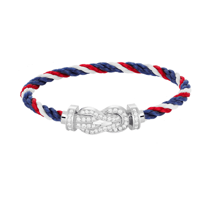 [⭐Renara]CHANCE LARGE 8 FIGURE BUCKLE FULL DIAMOND BRACELET SILVER