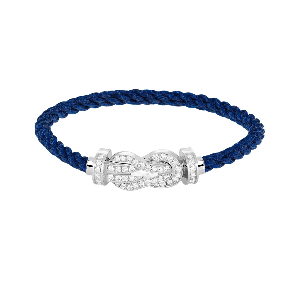 [⭐Renara]CHANCE LARGE 8 FIGURE BUCKLE FULL DIAMOND BRACELET SILVER