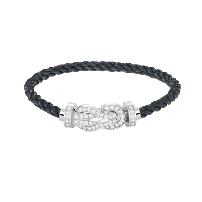 [⭐Renara]CHANCE LARGE 8 FIGURE BUCKLE FULL DIAMOND BRACELET SILVER